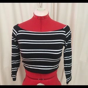 Cropped stripped long sleeve